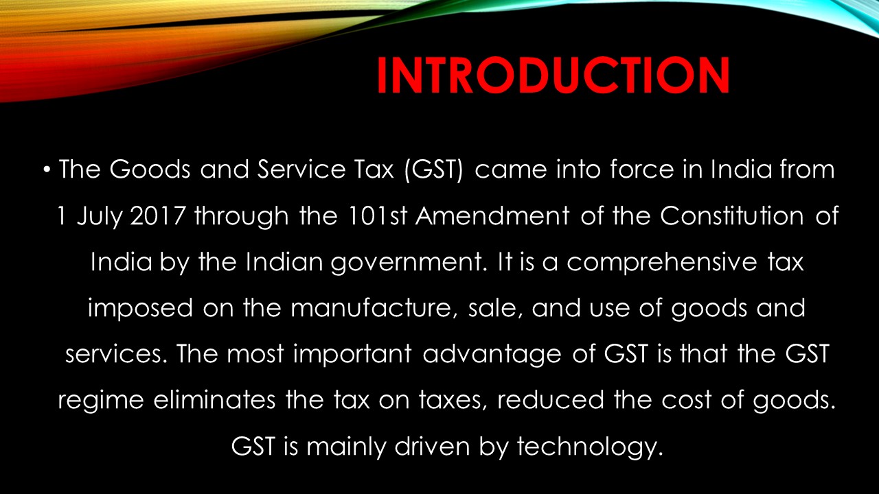 gst ppt presentation for students