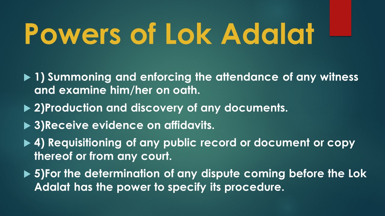 PPT On Lok Adalat In India - The Legal Info