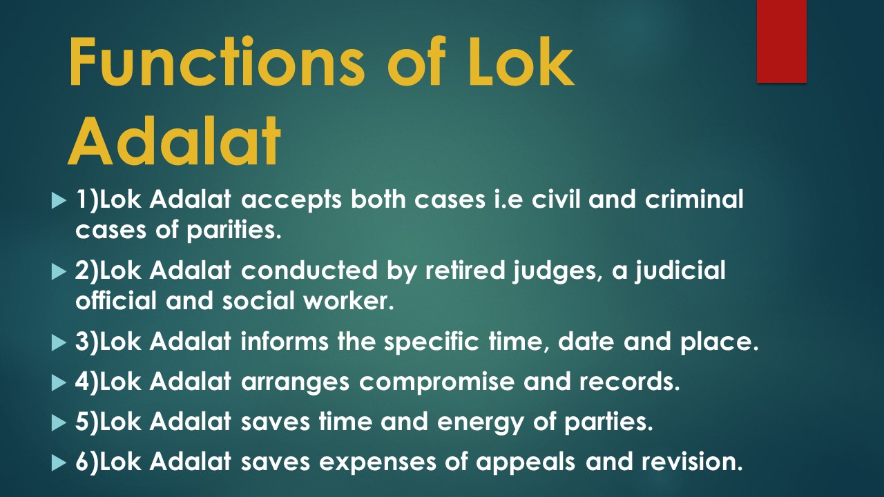 PPT On Lok Adalat In India - The Legal Info