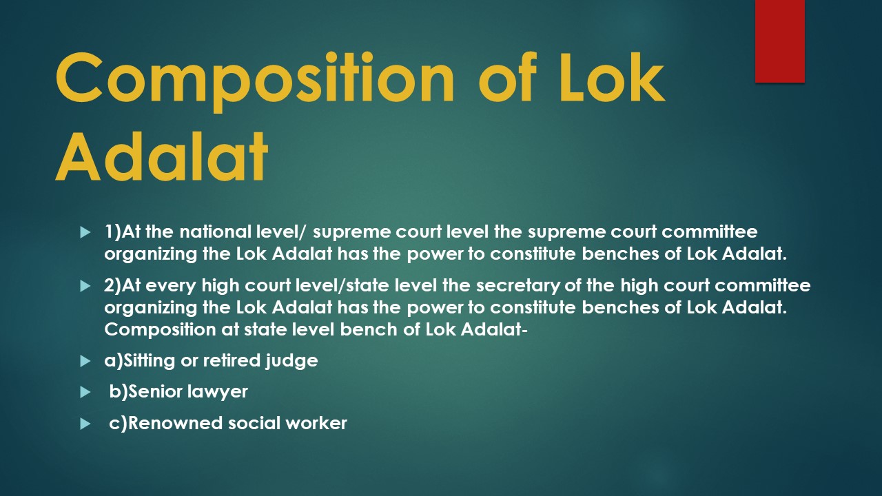 PPT On Lok Adalat In India - The Legal Info