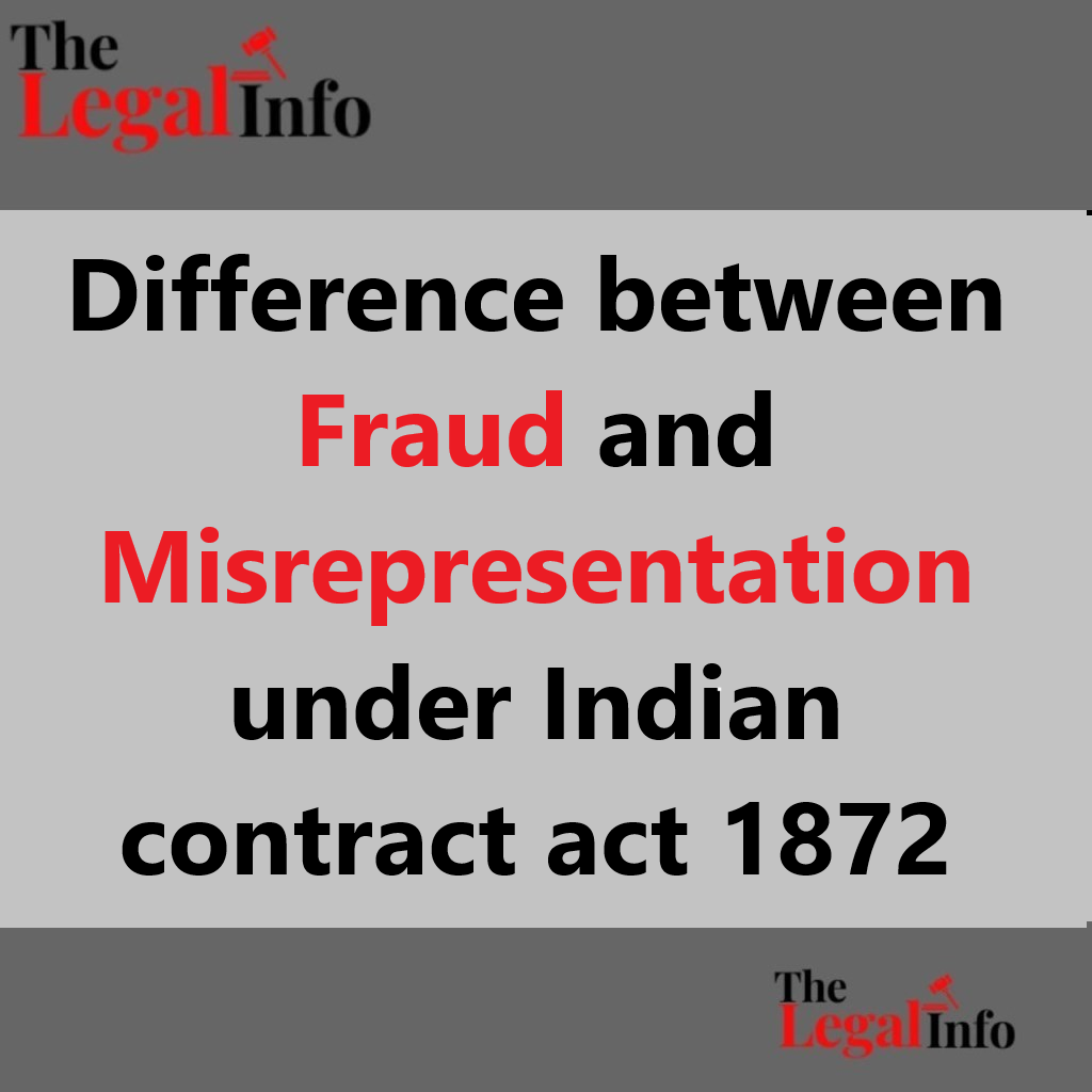 Difference Between Fraud And Misrepresentation Under Contract Act - The ...