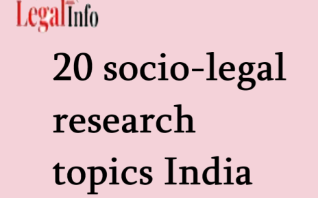 20 socio-legal research topics India