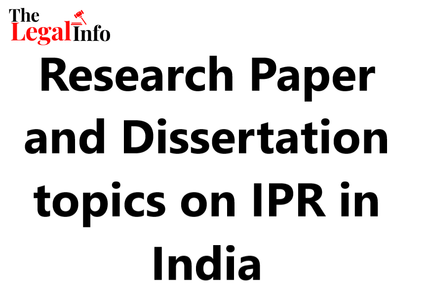 research paper on ipr in india