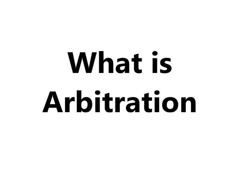 What is Arbitration The Legal Info