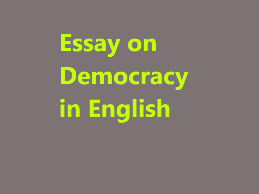 english essay about democracy