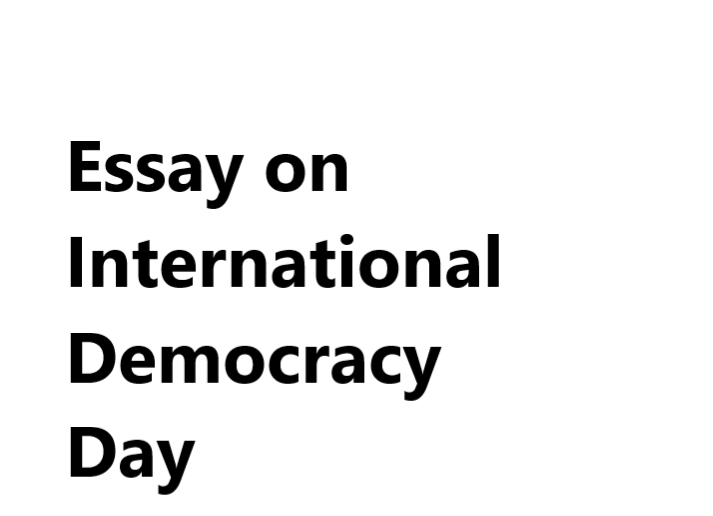 international day of democracy essay